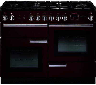 RANGEMASTER  Professional 110 Gas Range Cooker - Cranberry & Chrome